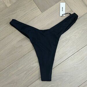 NWT Joah Brown V-Cut Bikini Bottom in Black